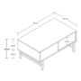 Voir la diapositive 3 : CONCEPT USINE Table basse design bois et travertin avec compartiment TROSA