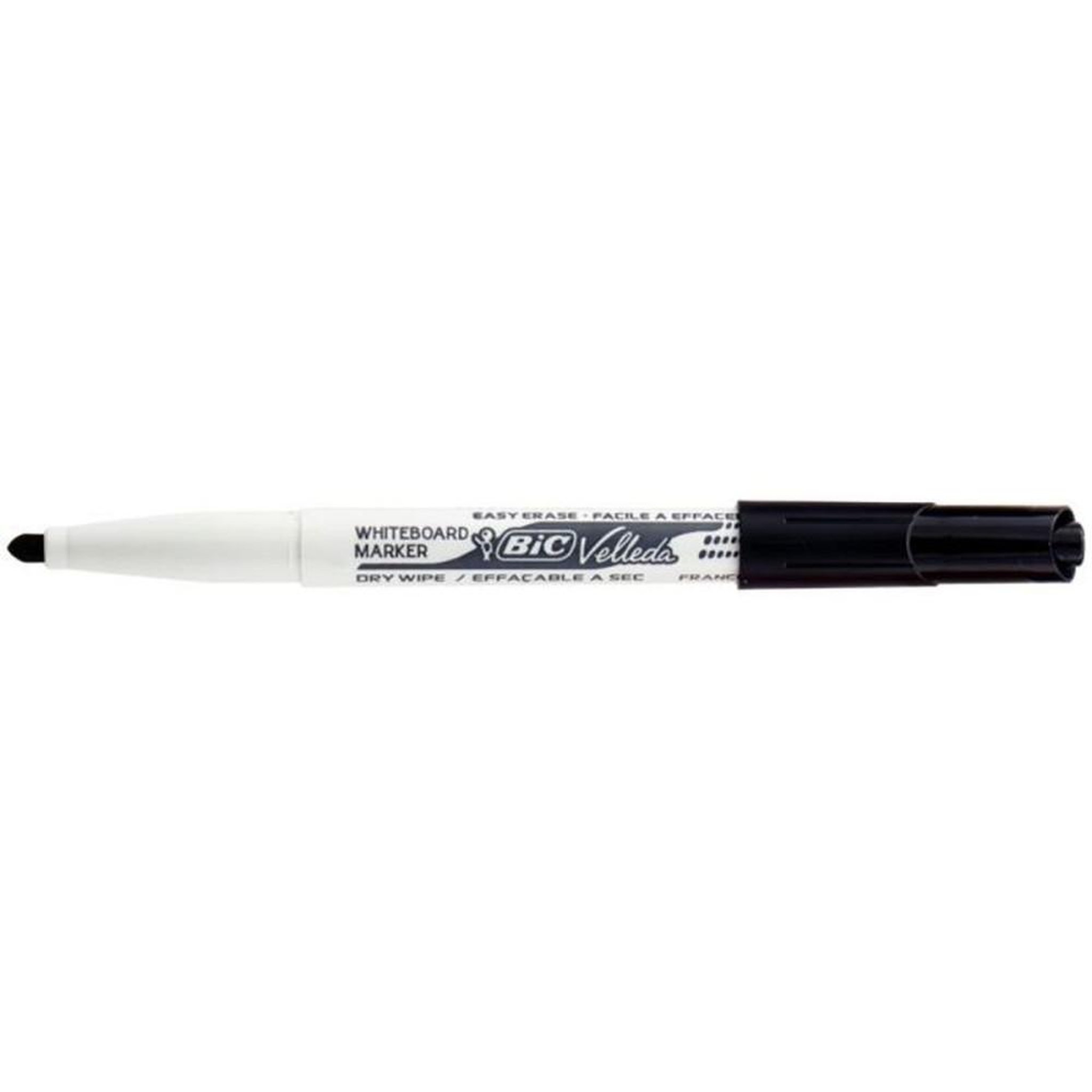 Voir la diapositive 2 : BIC Marqueur tableau blanc effaçable à sec BIC Velleda 1741 noir, pointe ogive 1,4 mm, écriture vive, verrou de sécurité