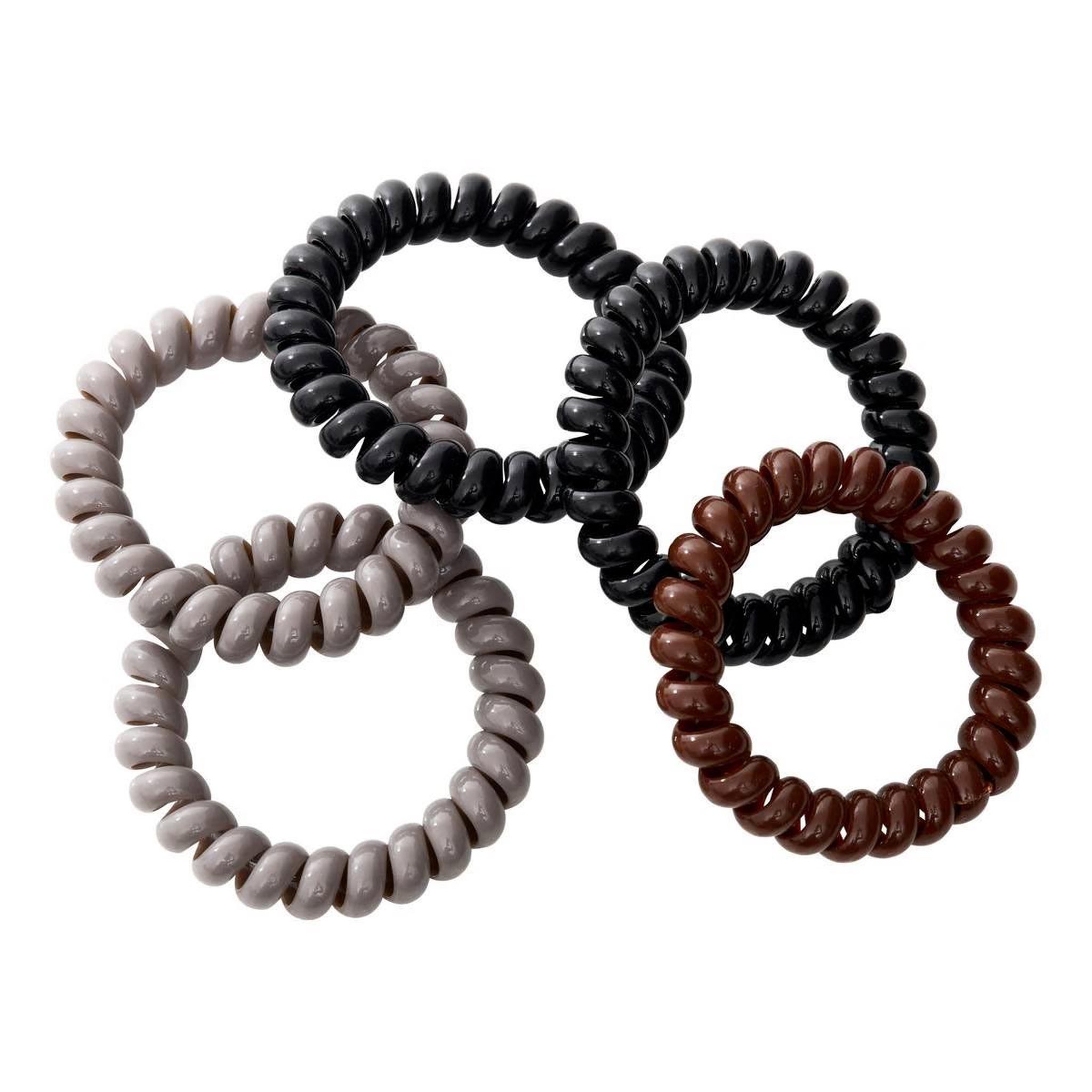 Voir la diapositive 3 : FIVE Boîte de 20 élastiques à cheveux  selena  9cm transparent