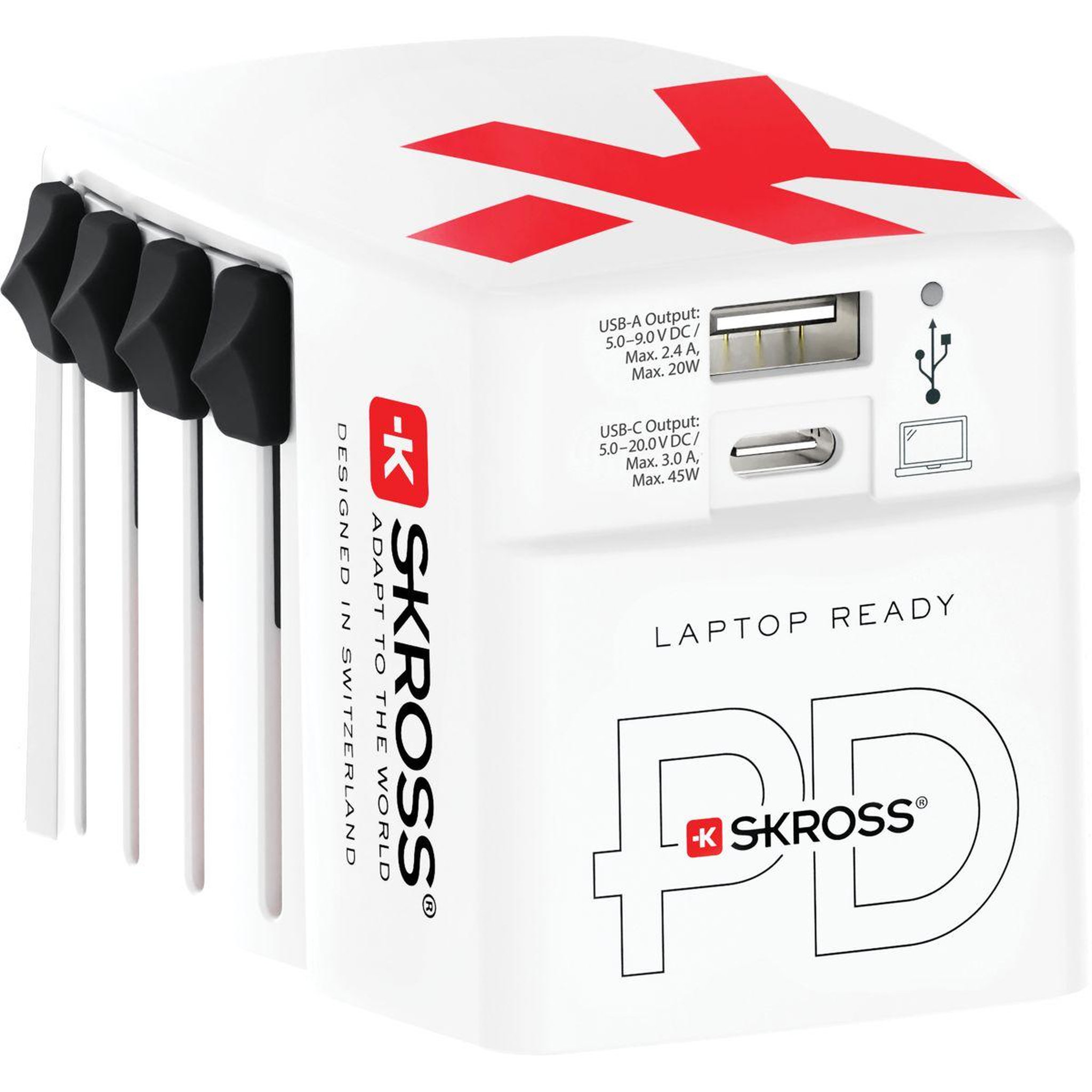 Skross Adaptateur de voyage chargeur monde 45 w + cable