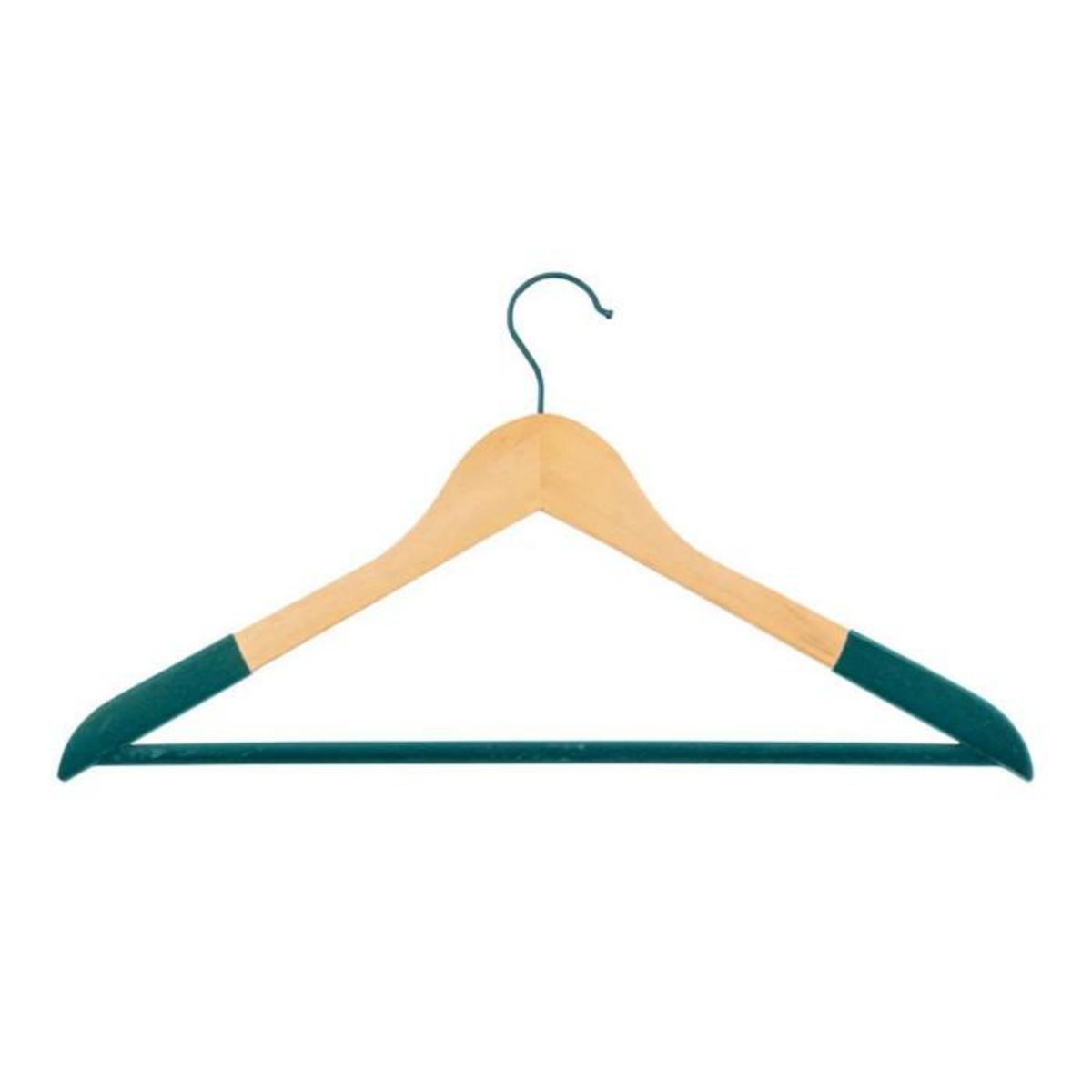 Paris Prix Lot de 2 Cintres en Bois  Velours  44cm Naturel