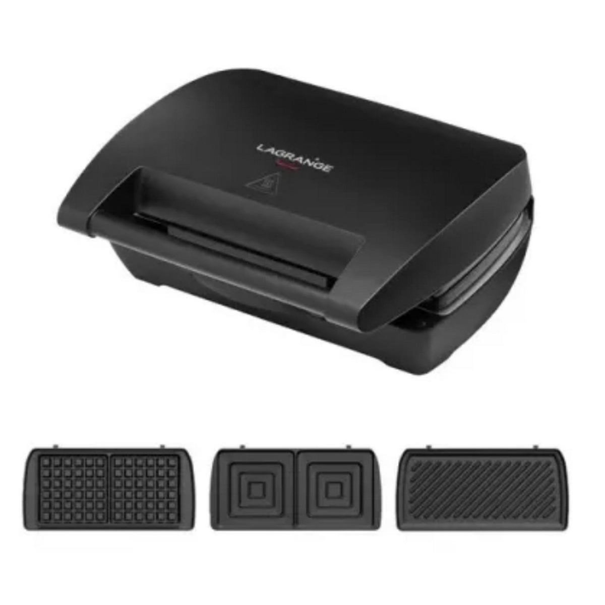 LAGRANGE Gaufrier 3 plaques 900w noir - 28662