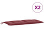 Voir la diapositive 4 : VIDAXL Coussins de banc de jardin lot de 2 rouge bordeaux melange