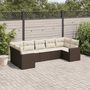 Voir la diapositive 1 : VIDAXL Salon de jardin avec coussins 7 pcs marron resine tressee