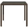 Voir la diapositive 5 : VIDAXL Table de jardin avec dessus en verre marron resine tressee