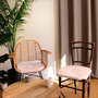 Voir la diapositive 2 : Paris Prix Galette de Chaise Uni  Basic  40x40cm Vieux Rose