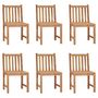 Voir la diapositive 2 : VIDAXL Chaises de jardin lot de 6 avec coussins Bois de teck massif