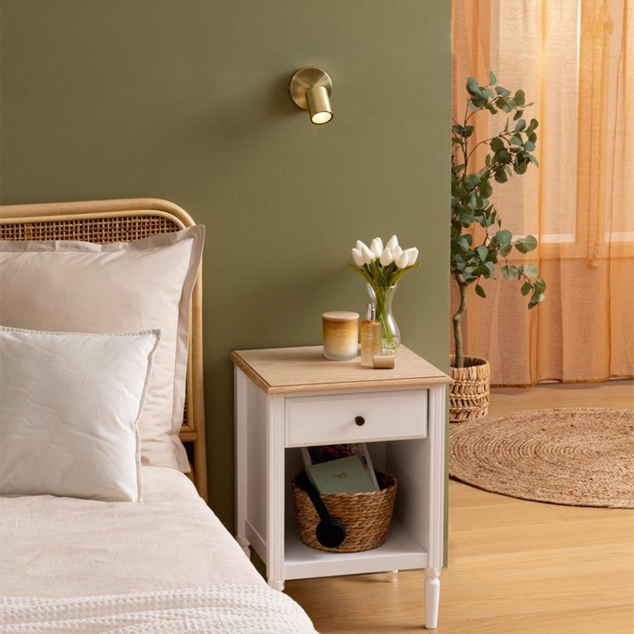 Voir la diapositive 5 : ATMOSPHERA Applique murale orientable en métal  vico  14cm doré