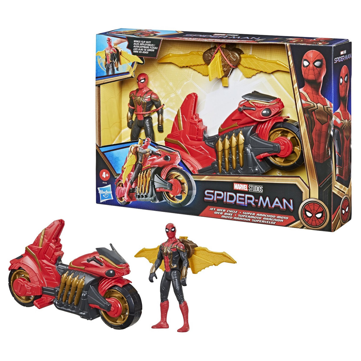 HASBRO Véhicule Super arachno-moto + figurine Spider-Man - Marvel Spider-Man