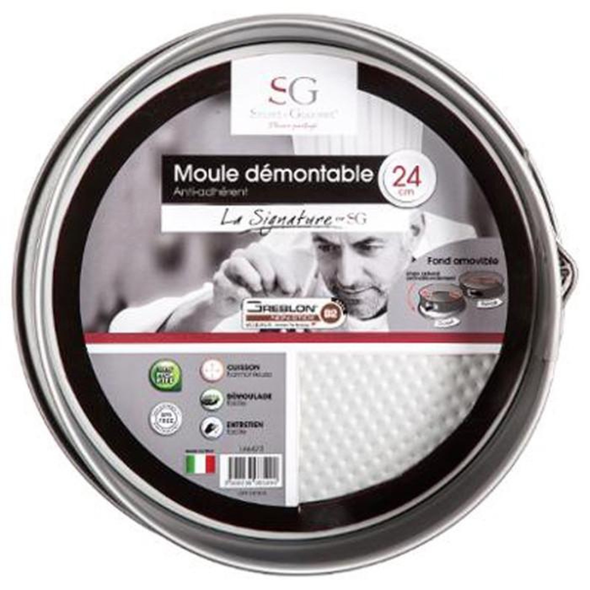 Voir la diapositive 4 : FIVE Moule en métal démontable  signature  24cm noir