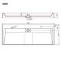 Voir la diapositive 6 : VIDAXL Lavabo 120x46x11 cm Fonte minerale/marbre Blanc