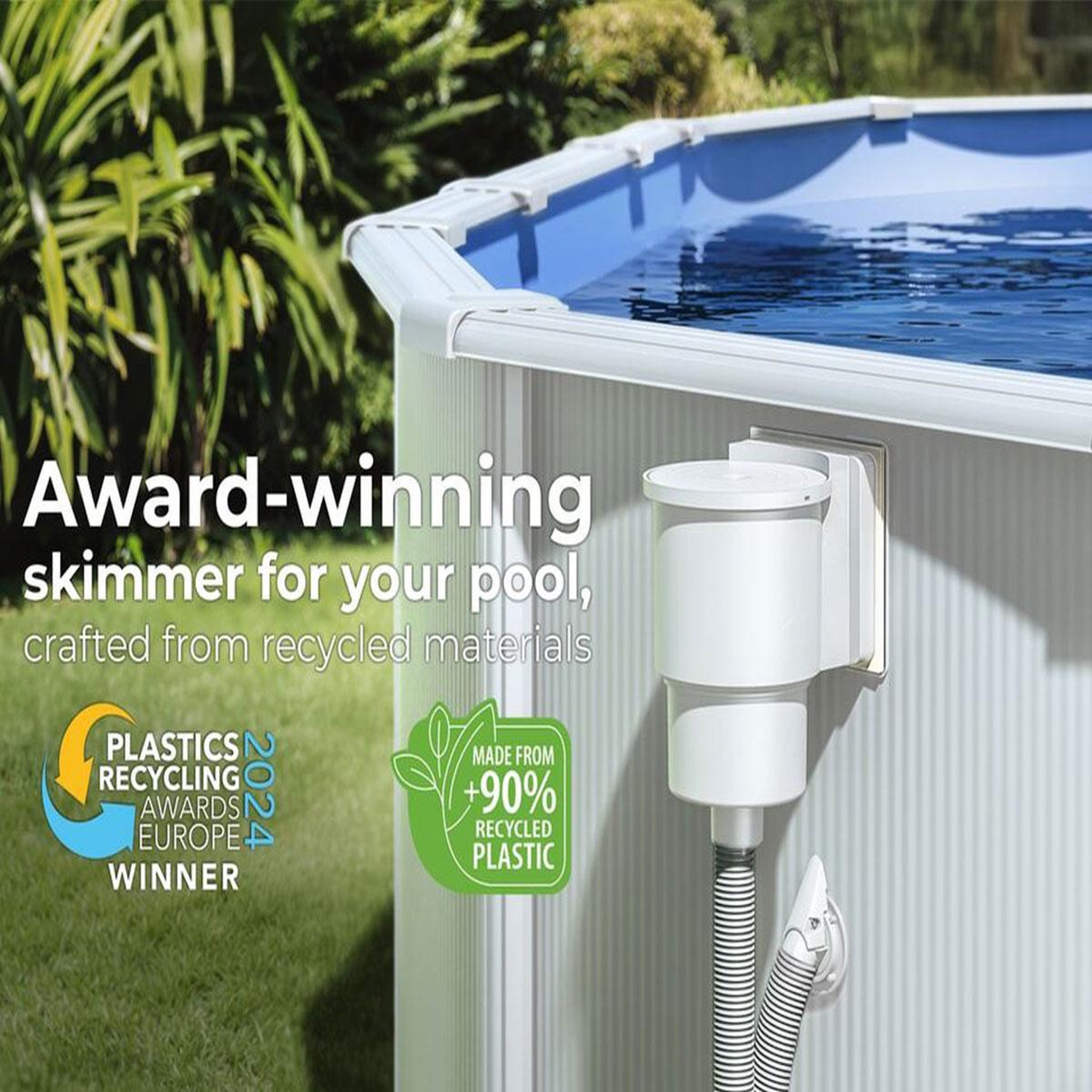 Voir la diapositive 6 : GRE Skimmer pour piscine acier blanc - gré