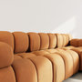 Voir la diapositive 4 : LISA DESIGN Ruby - canapé modulable d'angle droit 4 places en velours texturé