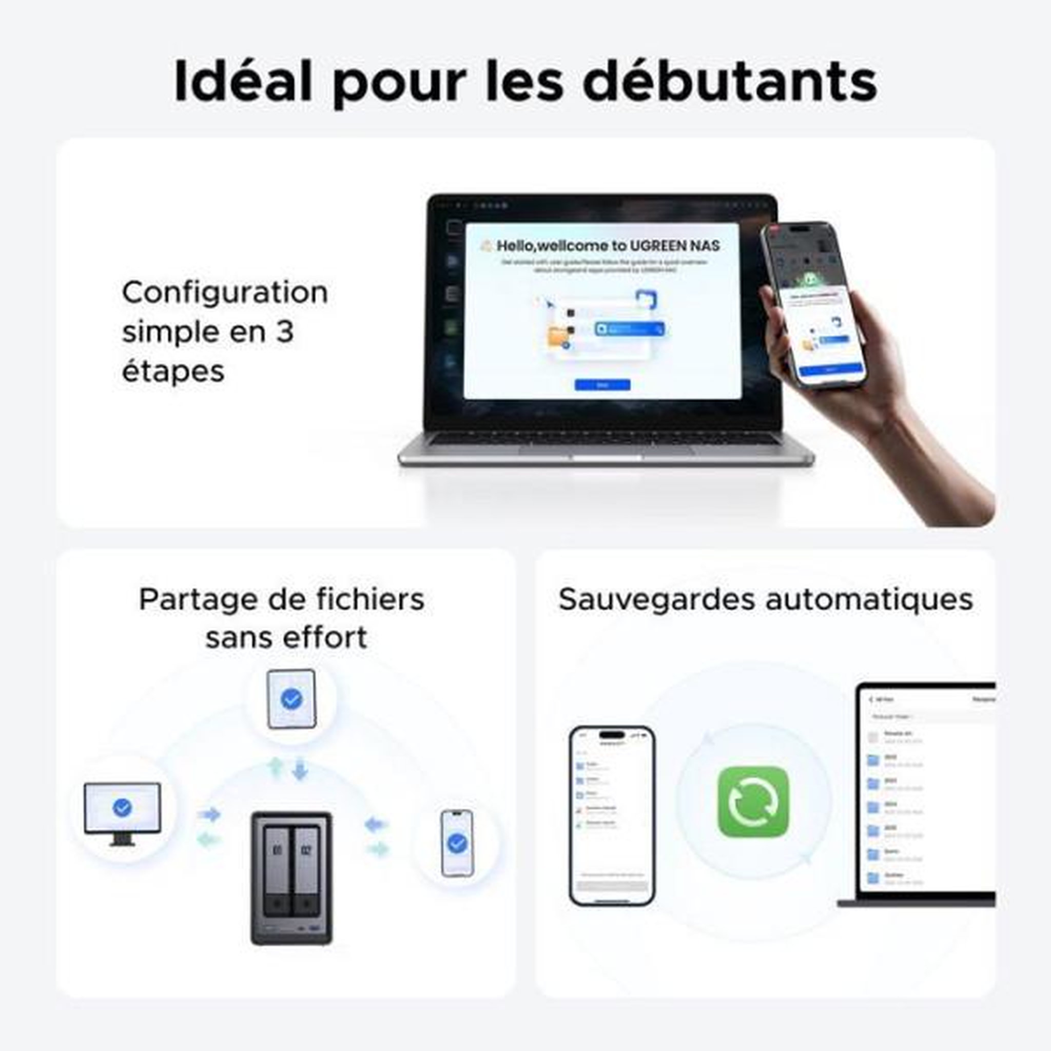 Voir la diapositive 4 : UGREEN Serveur nas - ugreen - dxp2800 - 2 baies - 8 go