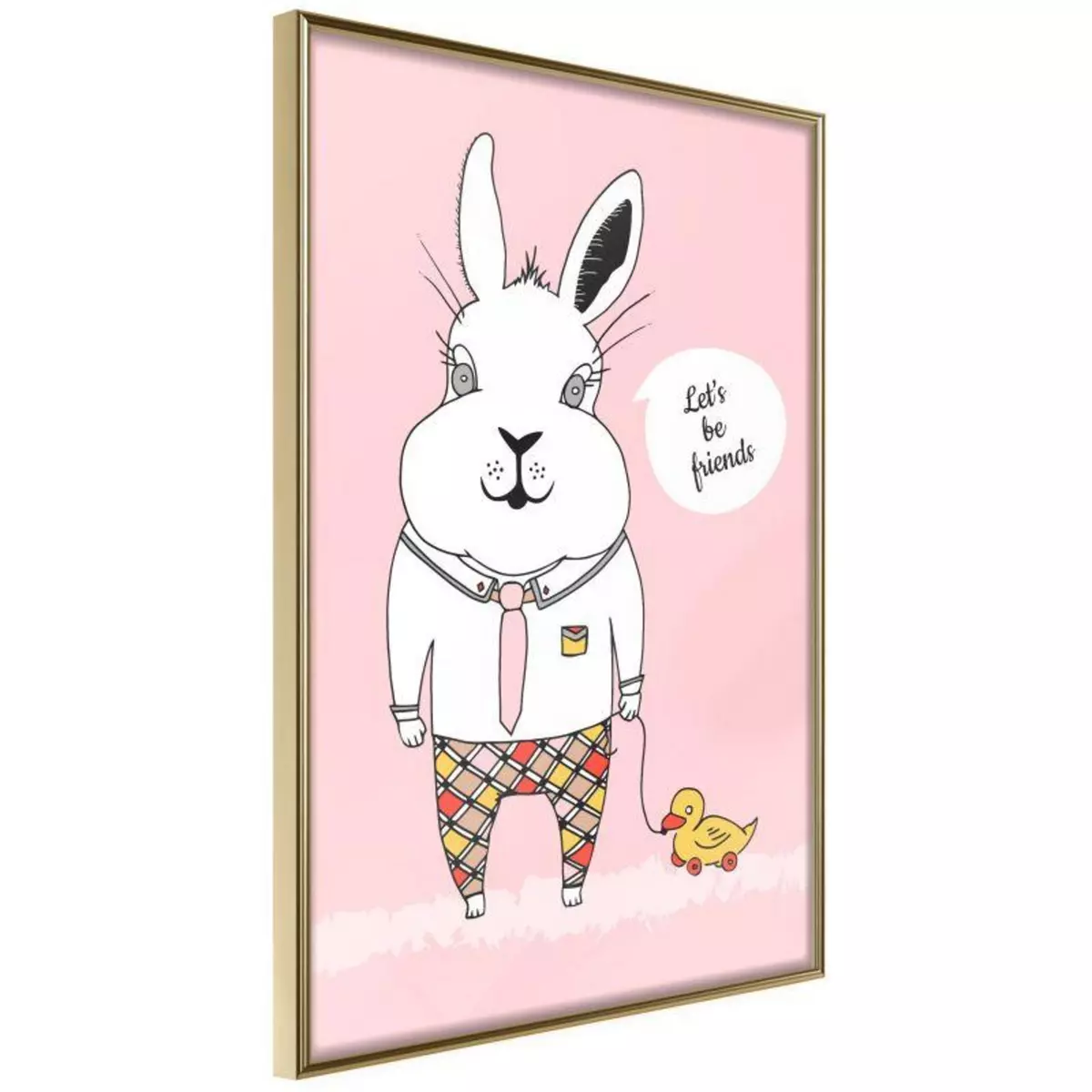 Paris Prix Affiche Murale Encadrée  Friendly Bunny 
