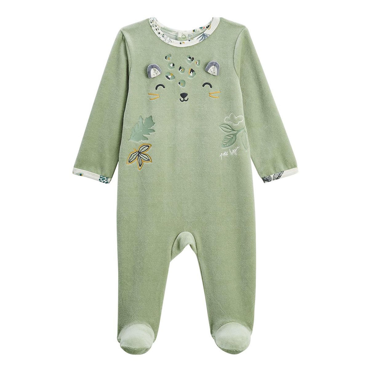 Petit Béguin Lot de 2 pyjamas bébé en velours Boavista