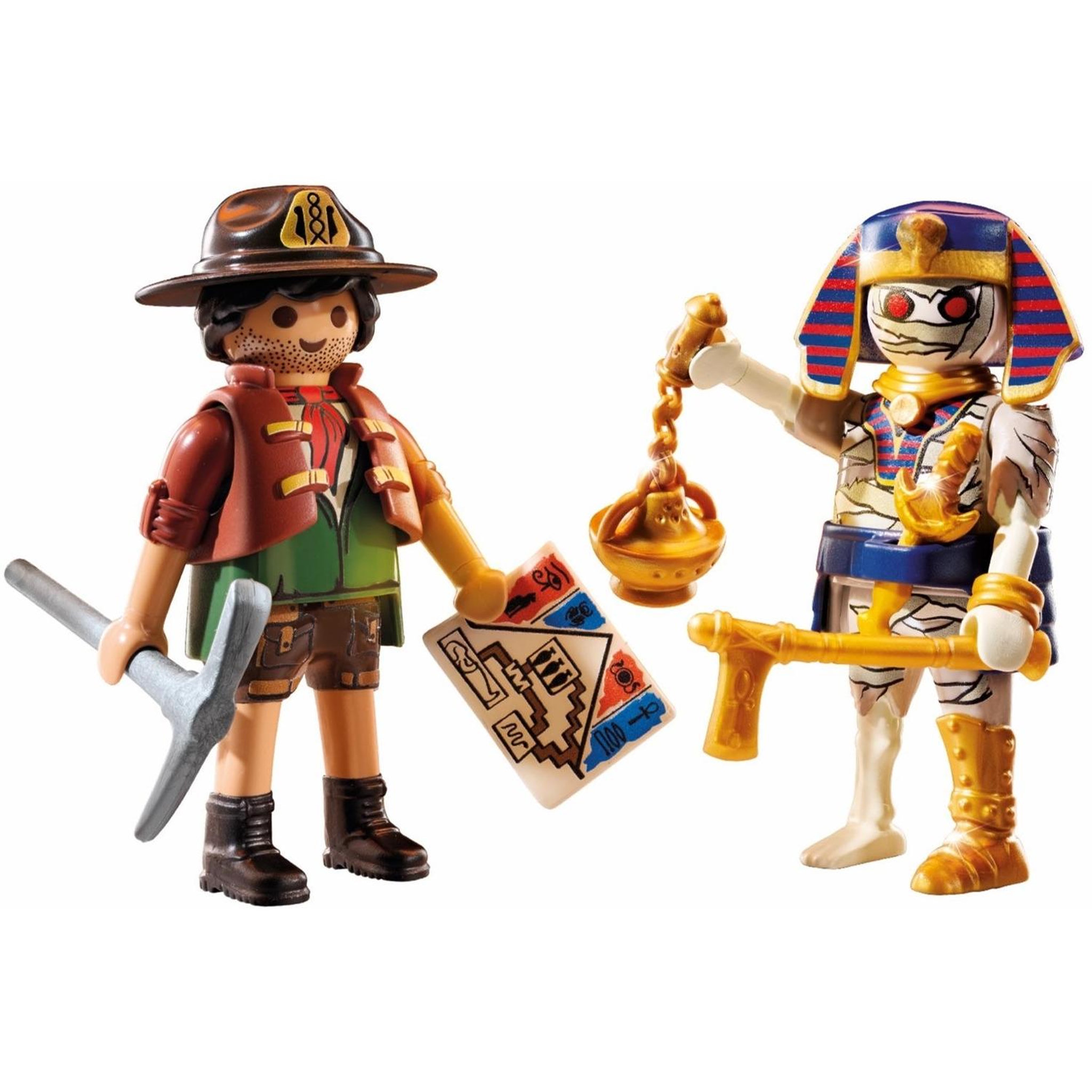 Voir la diapositive 3 : PLAYMOBIL Duo : Chasseur de trésors, momie et accessoires