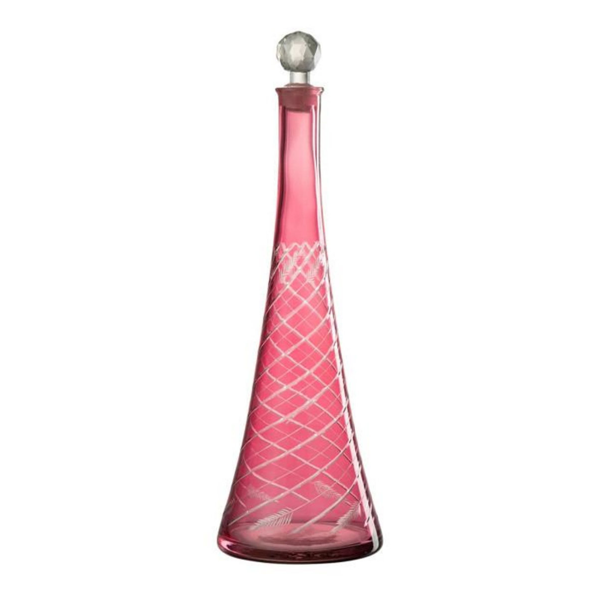 Paris Prix Carafe en Verre Tiges  Anastasia  42cm Rouge