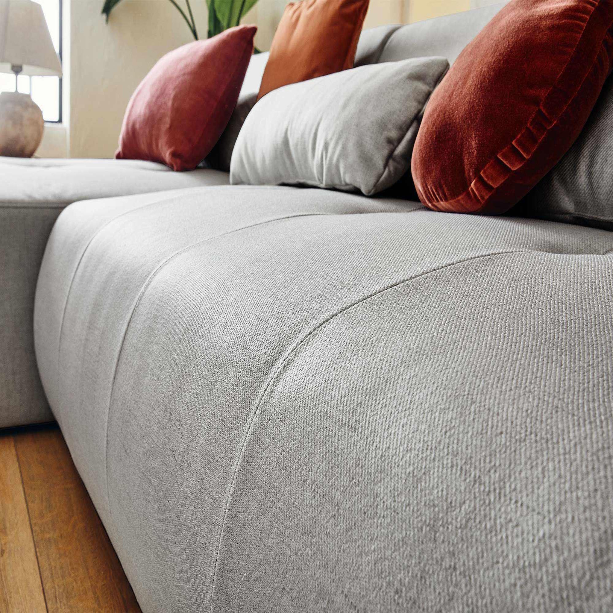Voir la diapositive 5 : LISA DESIGN Onyx - canapé modulable d'angle réversible 4 places - en tissu
