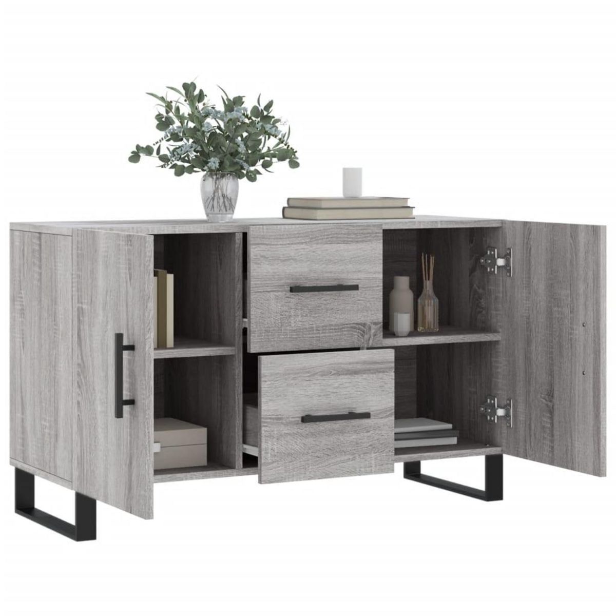 VIDAXL Buffet sonoma gris 100x36x60 cm bois d'ingenierie