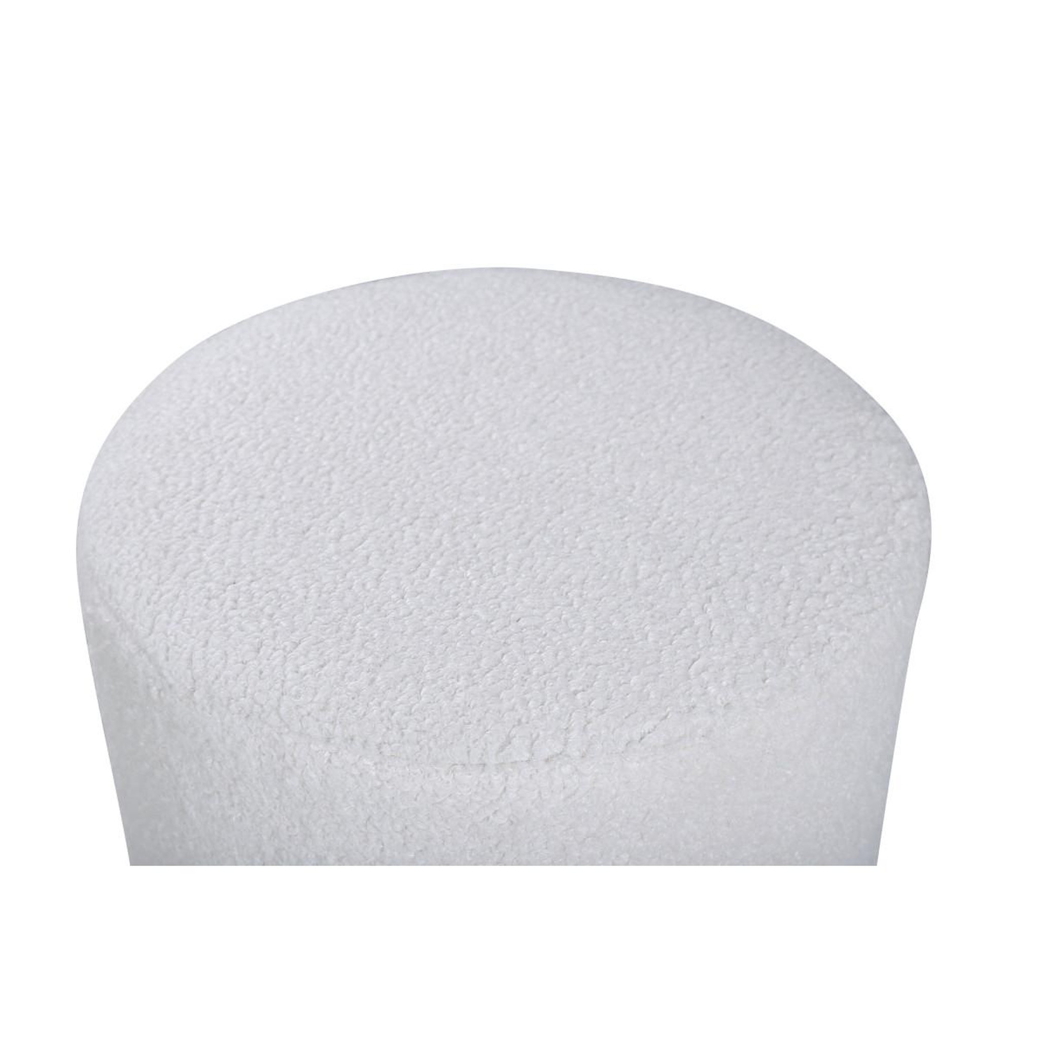 Voir la diapositive 4 : Paris Prix Pouf rond bouclé  benji  43cm blanc & noir