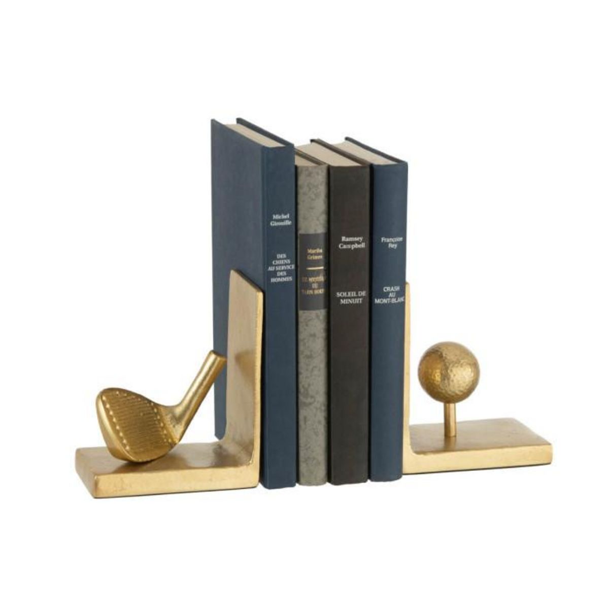 Paris Prix Lot de 2 Serre-Livres Design  Golf  24cm Or