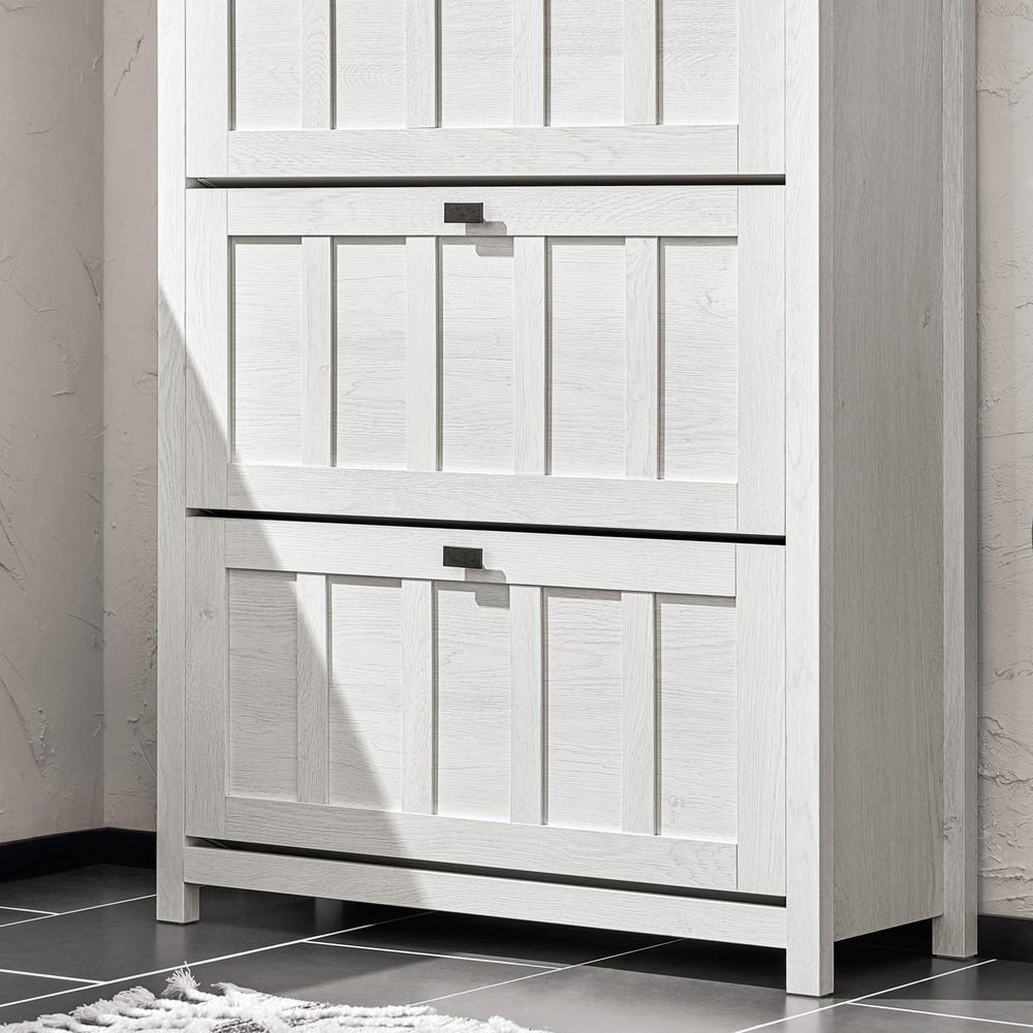 Voir la diapositive 6 : SOBUY SoBuy - Meuble À Chaussures 3 portes - Blanc - 80x30x111cm - Nordique - FSR162-W