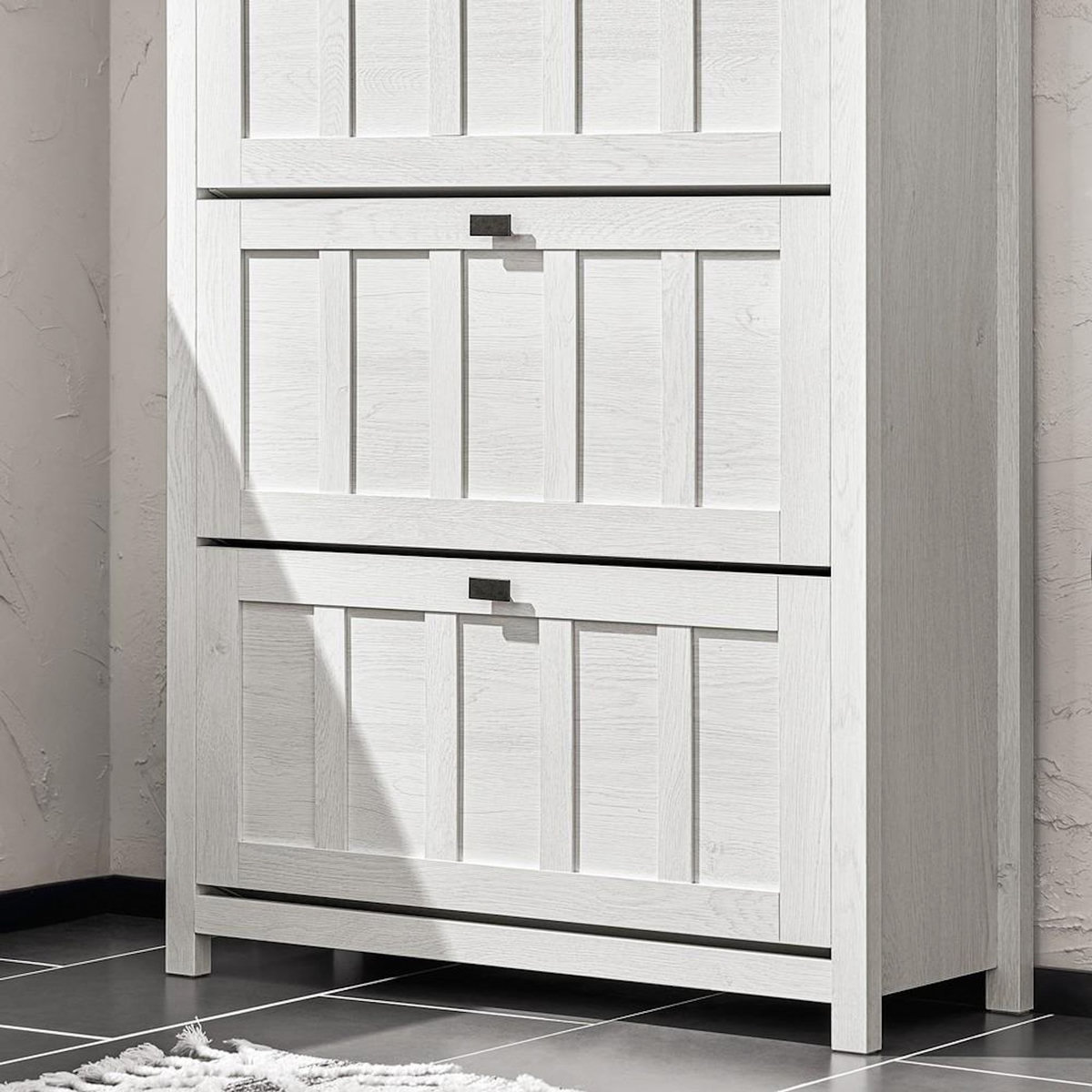 SOBUY SoBuy - Meuble À Chaussures 3 portes - Blanc - 80x30x111cm - Nordique - FSR162-W