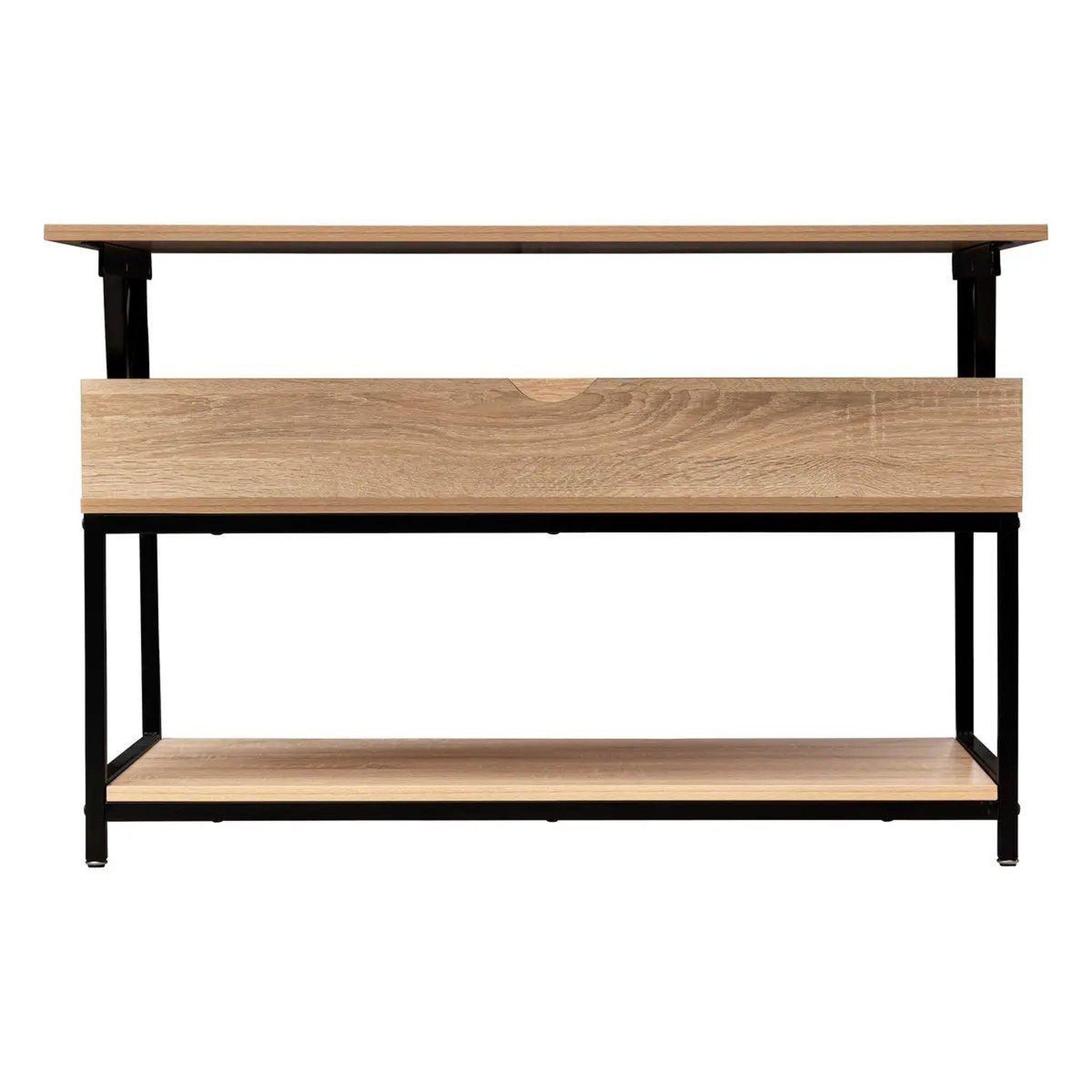 Voir la diapositive 3 : FIVE Table basse relevable  aliaj  95cm naturel