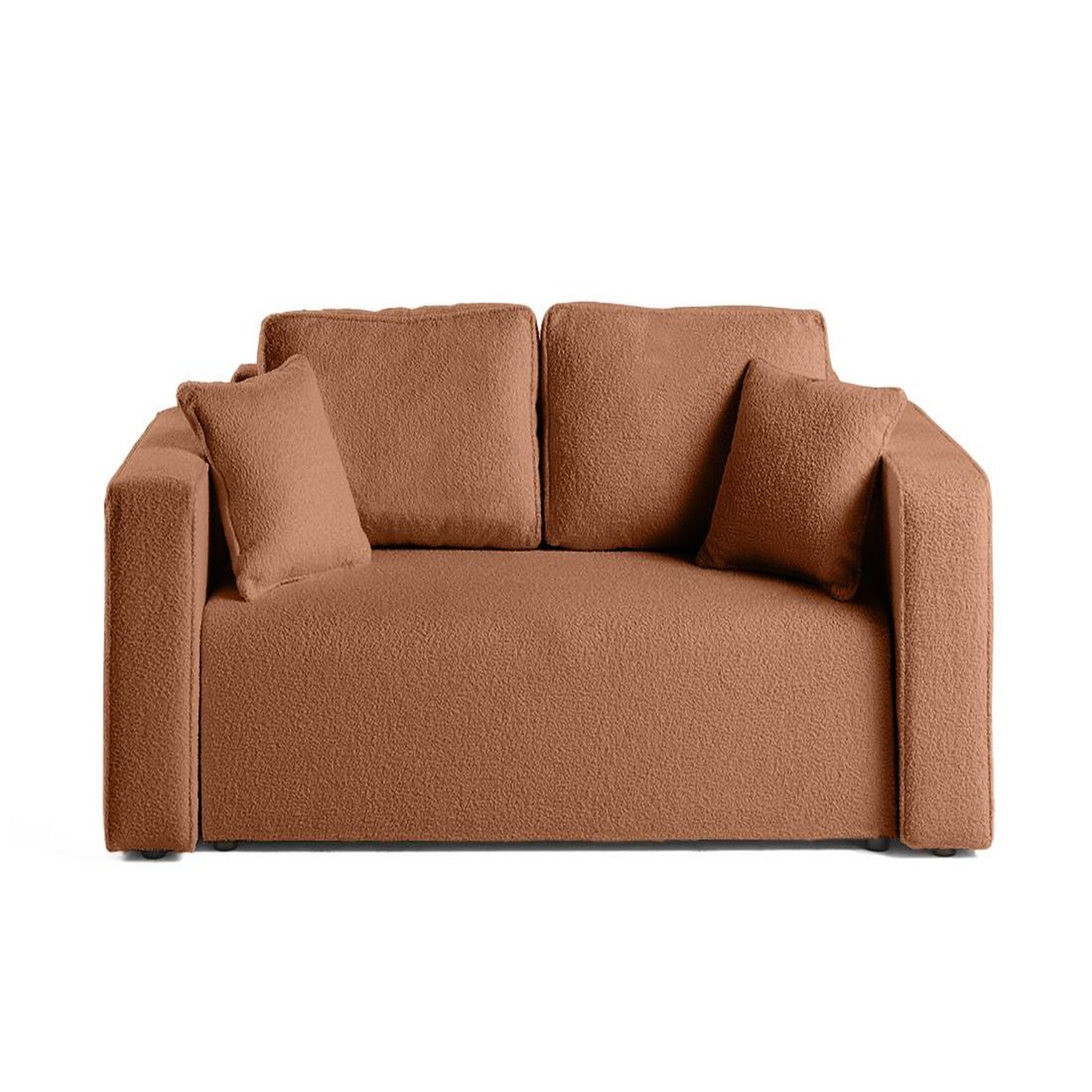Voir la diapositive 1 : BEST MOBILIER Topaze - canapé droit 2 places - en tissu bouclette