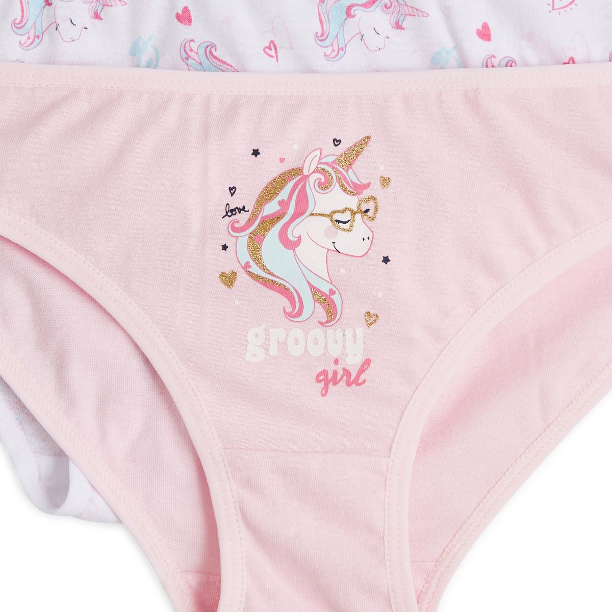 INEXTENSO Lot de 4 culottes licornes fille