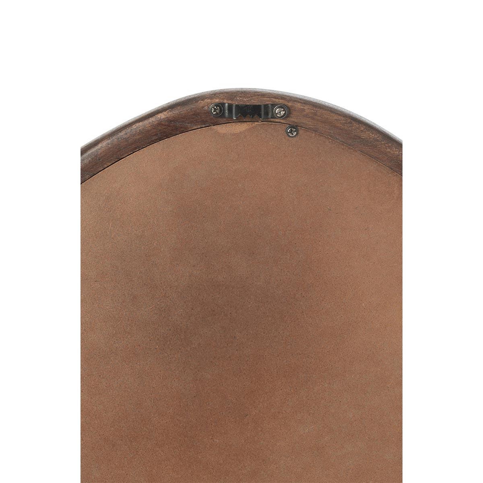 Voir la diapositive 3 : J-LINE Miroir Mural en Bois  Whisp  40cm Marron