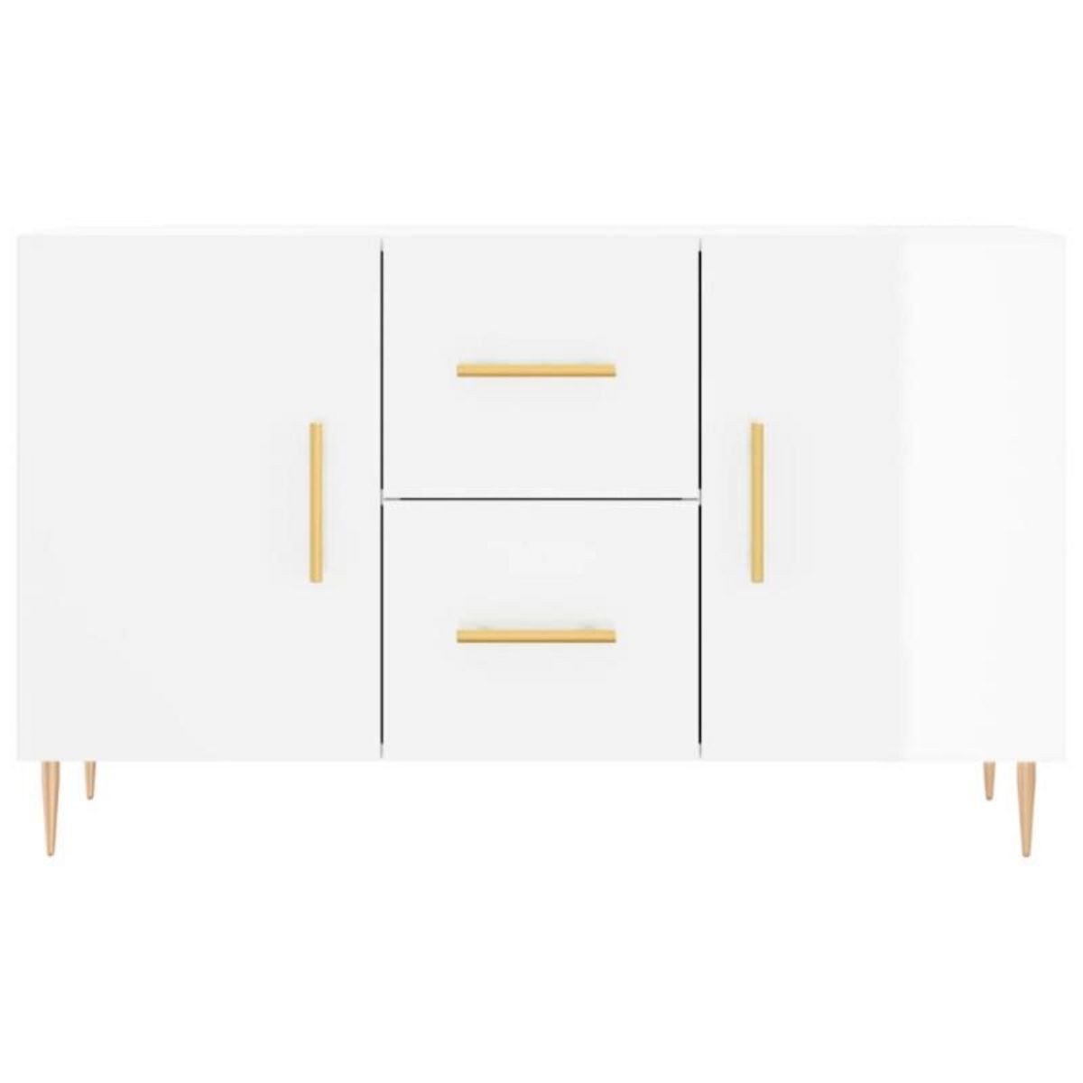 VIDAXL Buffet blanc brillant 100x36x60 cm bois d ingénierie