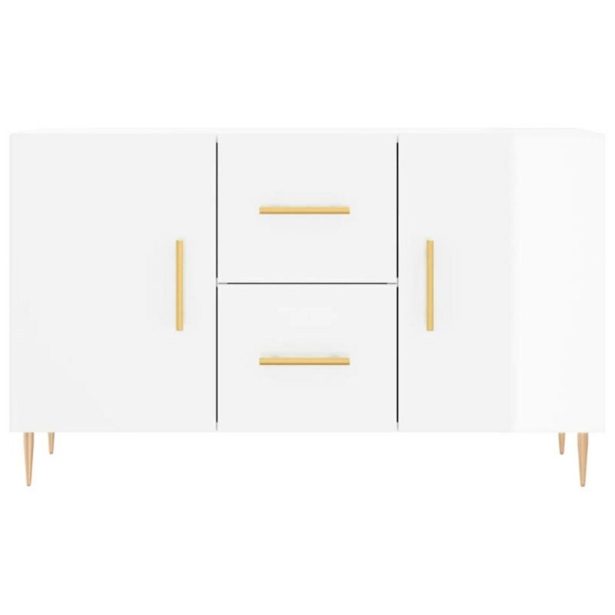 VIDAXL Buffet blanc brillant 100x36x60 cm bois d ingénierie