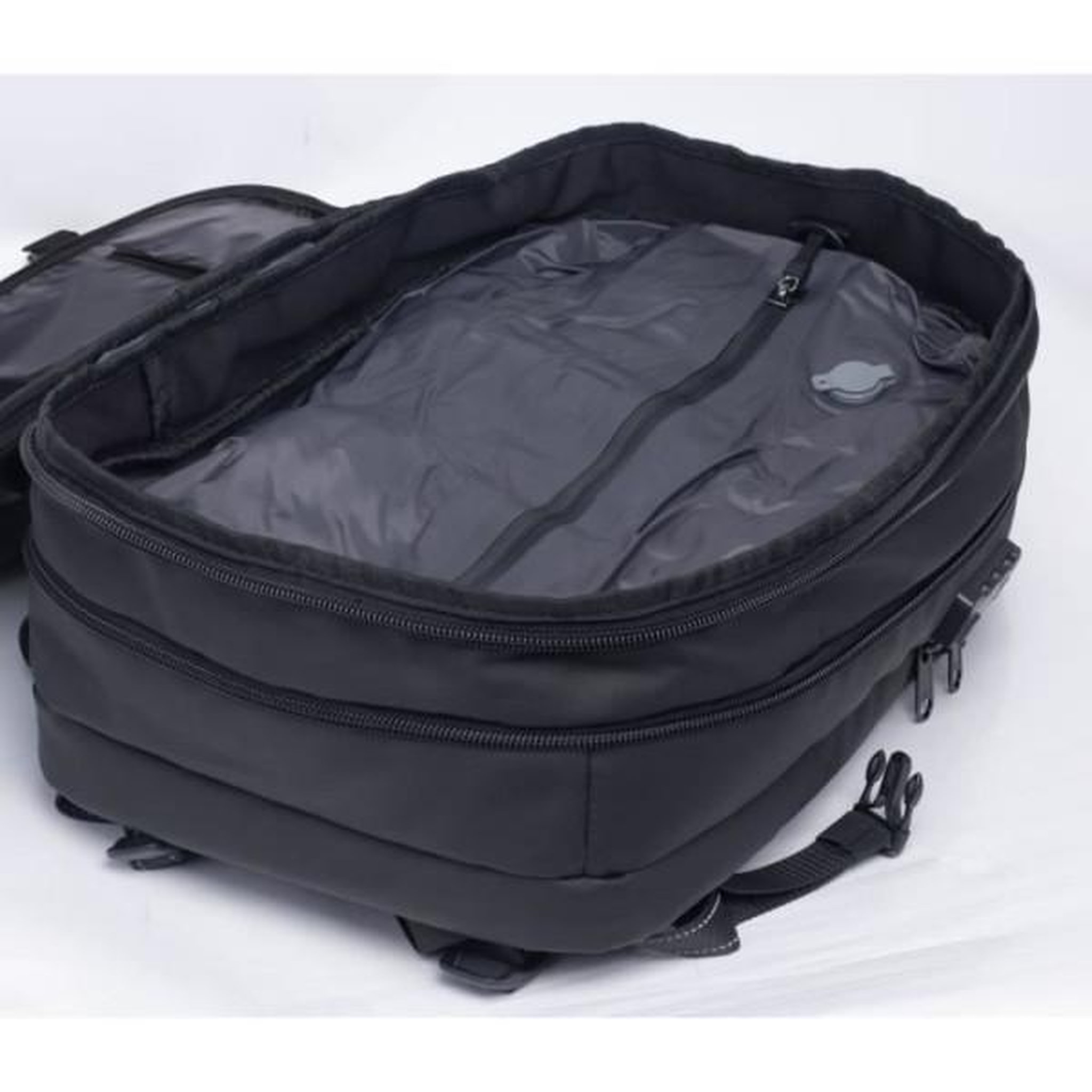 Voir la diapositive 3 : MARKET24 Sac de voyage a compression sous vide - pompe a batterie lithium externe - multipoches - imperméable - 40 l - antivol