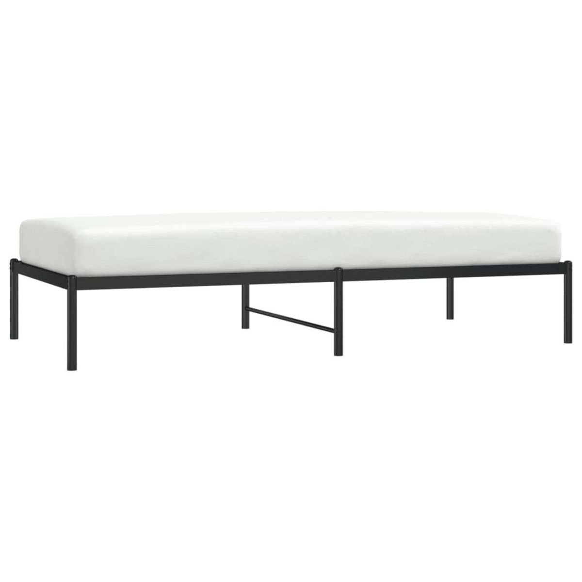 VIDAXL Cadre de lit metal sans matelas noir 90x190 cm