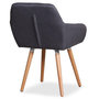 Voir la diapositive 3 : Paris Prix Fauteuil Design Scandinave  Dorcy  82cm Gris Foncé
