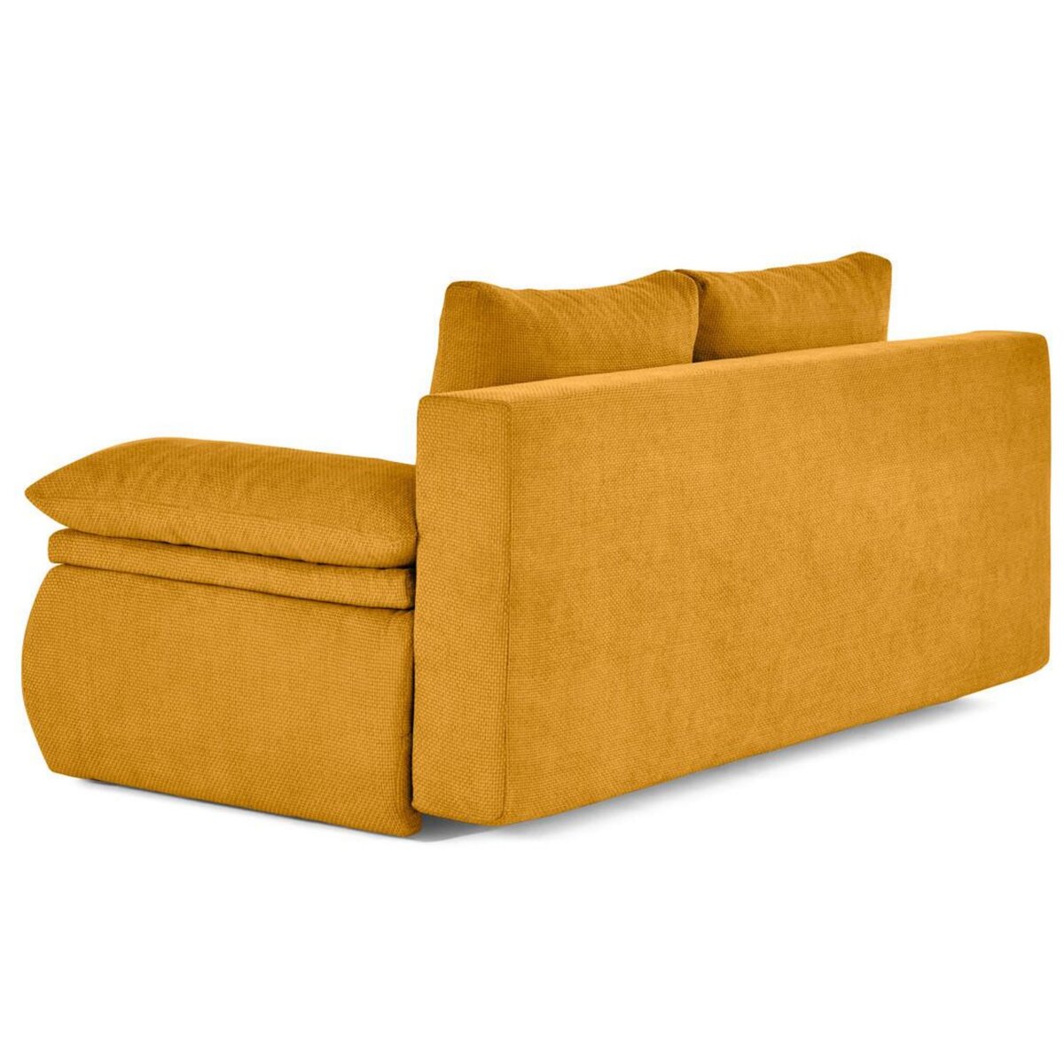 BEST MOBILIER Kurt - canapé 3 places convertible avec coffre en velours texturé