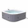 Voir la diapositive 1 : SWEEEK Spa MSPA gonflable carré – Fjord 6 - 6 places.  système anti-gel et désinfection UVC + bâche. 185cm. PVC. pompe. chauffage. gonfleur. filtre