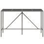 Voir la diapositive 3 : VIDAXL Table de bar et dessus en verre gris 180x70x110 cm poly rotin