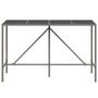 Voir la diapositive 3 : VIDAXL Table de bar et dessus en verre gris 180x70x110 cm poly rotin