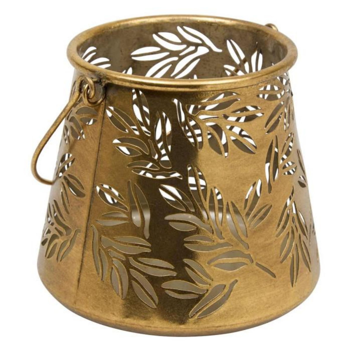 ATMOSPHERA Lanterne Ajourée en Métal  Belli  17cm Doré