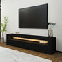 Voir la diapositive 3 : Habitat et Jardin Meuble TV en bois  Bati  - 150 x 36 x 46 cm - Noir