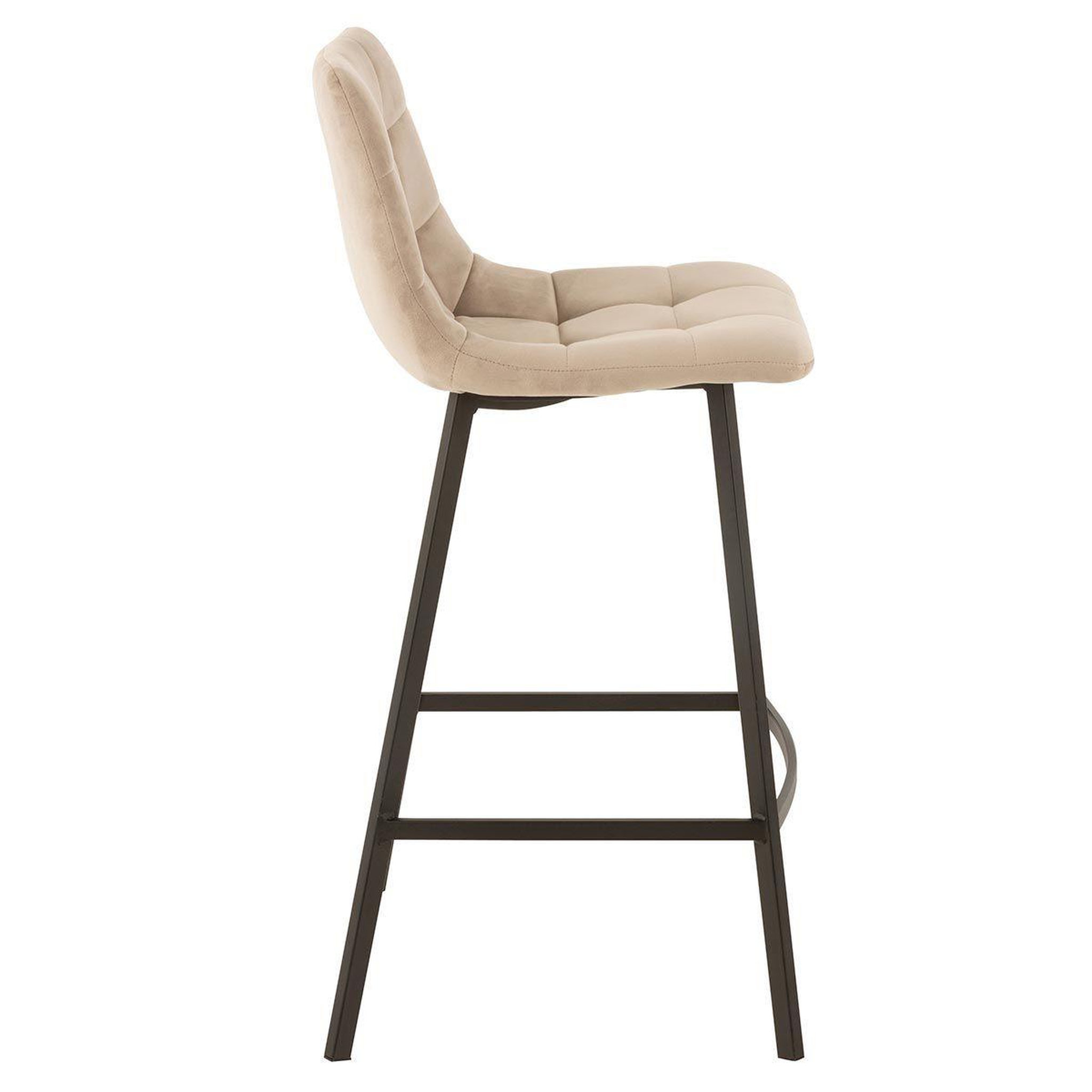 Voir la diapositive 3 : J-LINE Chaise de bar design  olivier  95cm beige