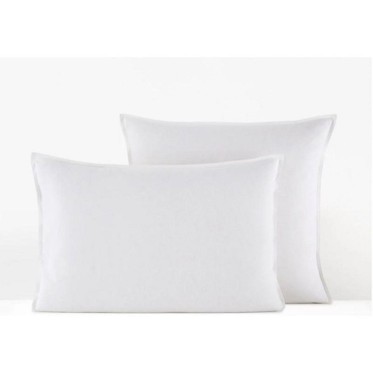 COTON PUR Lot de 2 protège taies flanelle 65 x 65 cm / 100% Coton