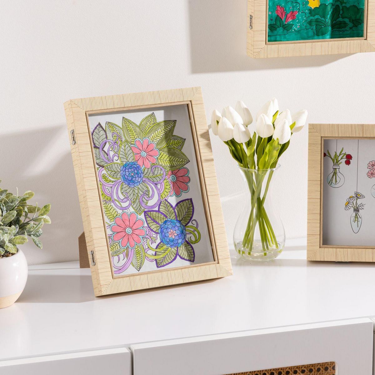 ATMOSPHERA Cadre à dessin en bois THEA - Beige