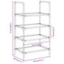 Voir la diapositive 6 : VIDAXL Etagere a chaussures 4 niveaux 44x28x77 cm tissu non-tisse