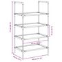 Voir la diapositive 6 : VIDAXL Etagere a chaussures 4 niveaux 44x28x77 cm tissu non-tisse