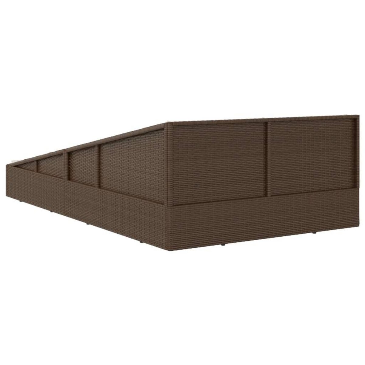 VIDAXL Lit de jardin marron 110x200 cm resine tressee