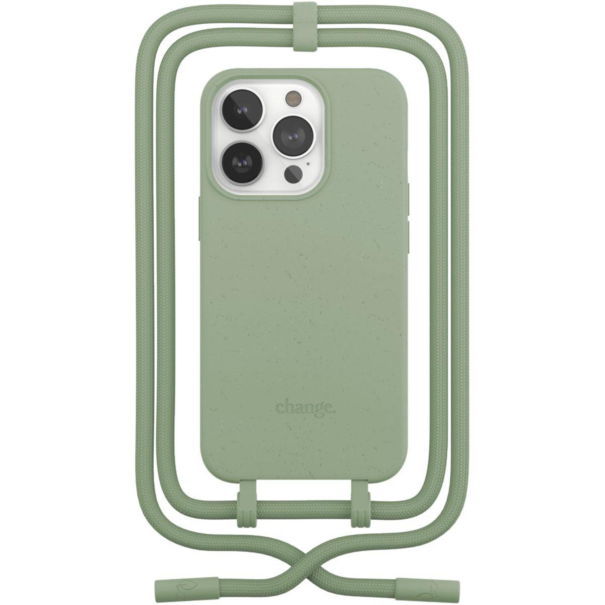 WOODCESSORIES Coque avec cordon iPhone 14 Pro Tour de cou vert